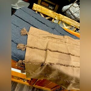 Restoration Hardware-GOA King and Queen Shams. NWT! One Gry king and brown Queen